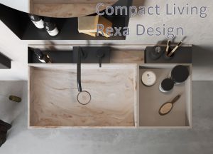 Compact Living Rexa Design Lavabo Corian Dune