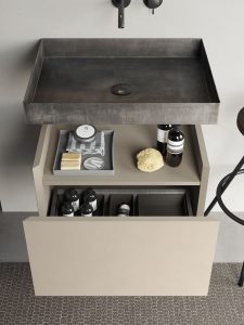 Mueble compacto con lavabo inox hierro Rexa Design